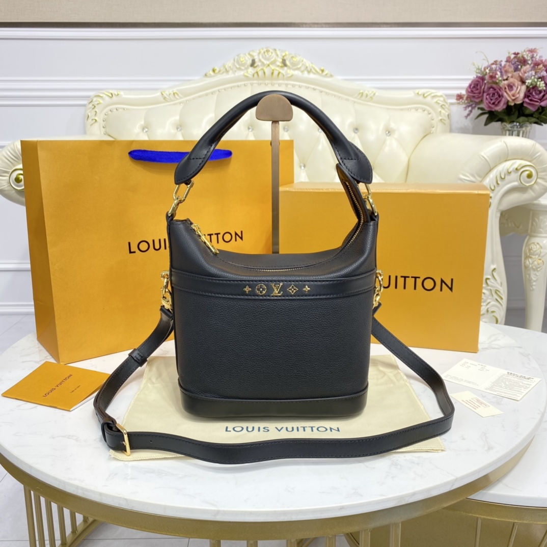 Louis Vuitton CRUISER PM Handbag Calfskin Leather M57934 Black